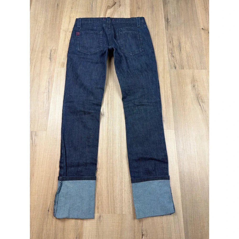 BDG Urban Outfitters Dark Wash Cuffed Slim Jeans Indigo Size 25 Made in USA NWOT